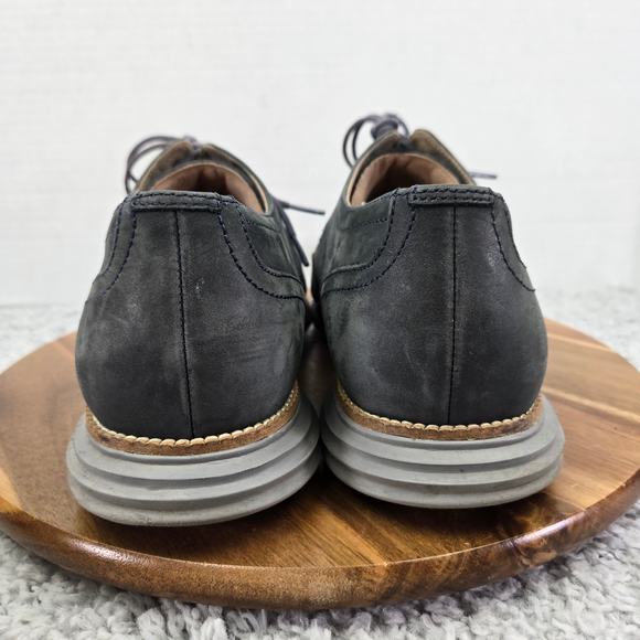 Cole Haan OriginalGrand Modern Blue Leather Wingtip Casual Oxford Mens 12 W Wide - Picture 2 of 14